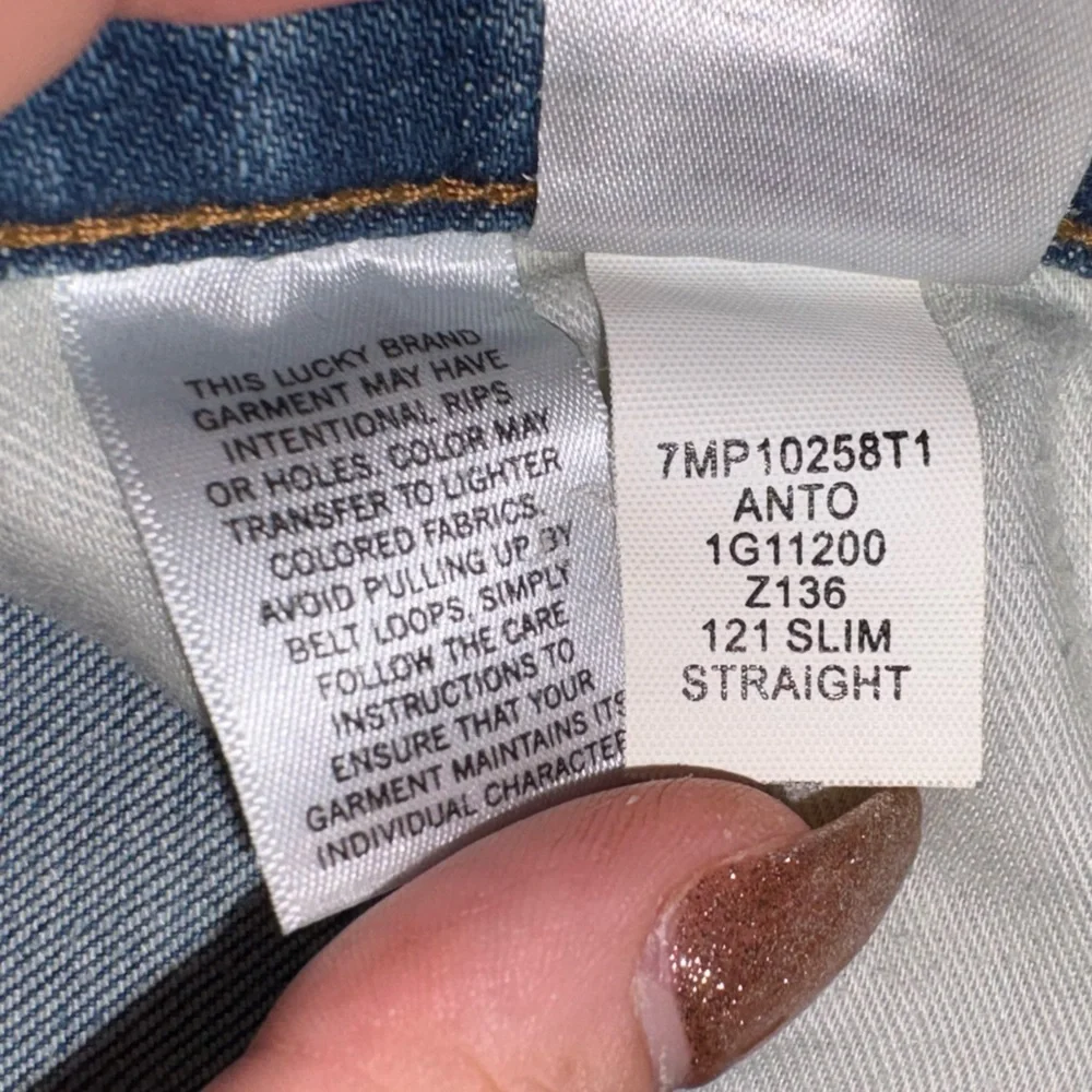 Lucky Brand Men’s Slim Straight 122 Blue Denim Jeans - Picture 7 of 8